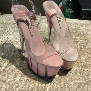 Ellie size 7 pink high heels